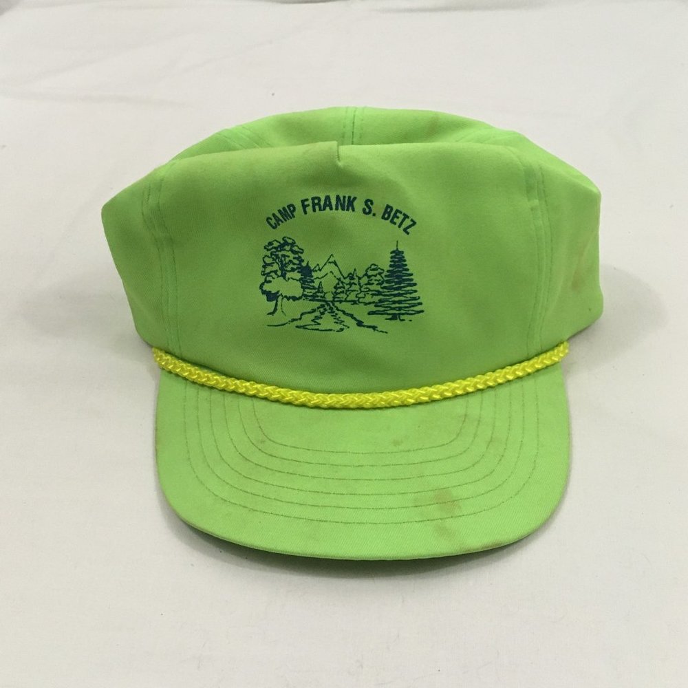 * Winner baseball cap, green, graphics for Camp Frank Betz, Berrien Springs, MI